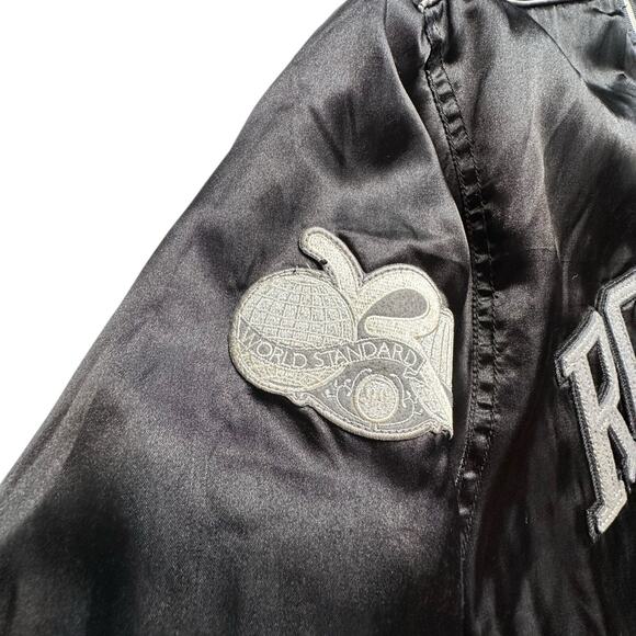 Vintage Rare 2000’s Y2K Rocawear Bomber Embroidered Satin Jacket Size 2XL - Picture 3 of 15